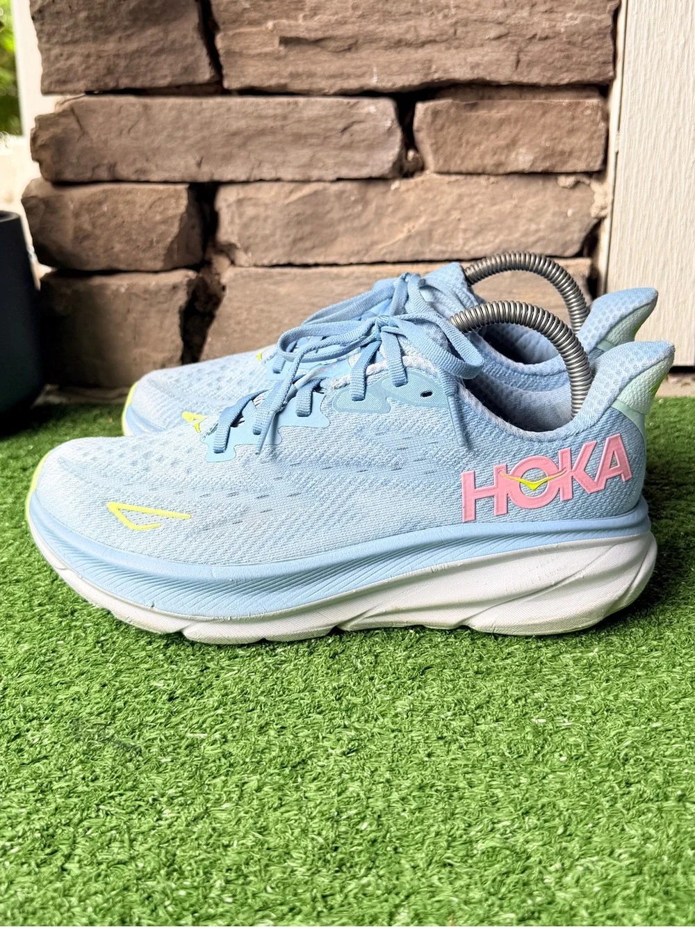 Hoka One One Clifton 9 Wide Pastel Blue Women’s Sneakers